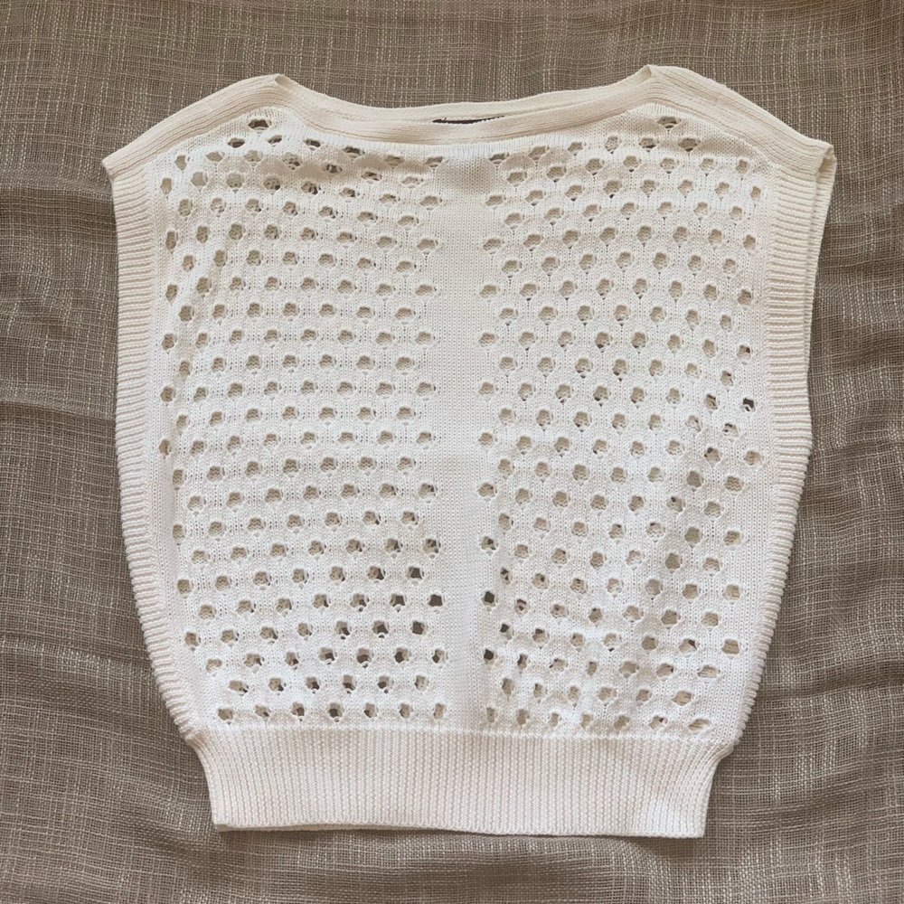 White House Black Market Cutout Sweater Vest